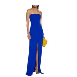 SOLACE LONDON Bysha Maxi Dress Strapless, Royal Blue (Never Worn--NWOT)